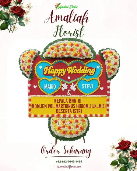 Papan Bunga Pernikahan Panji Anom